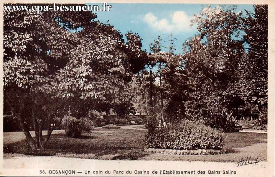 58. BESANÇON - Un coin du Parc du Casino de l'Etablissement des Bains Salins